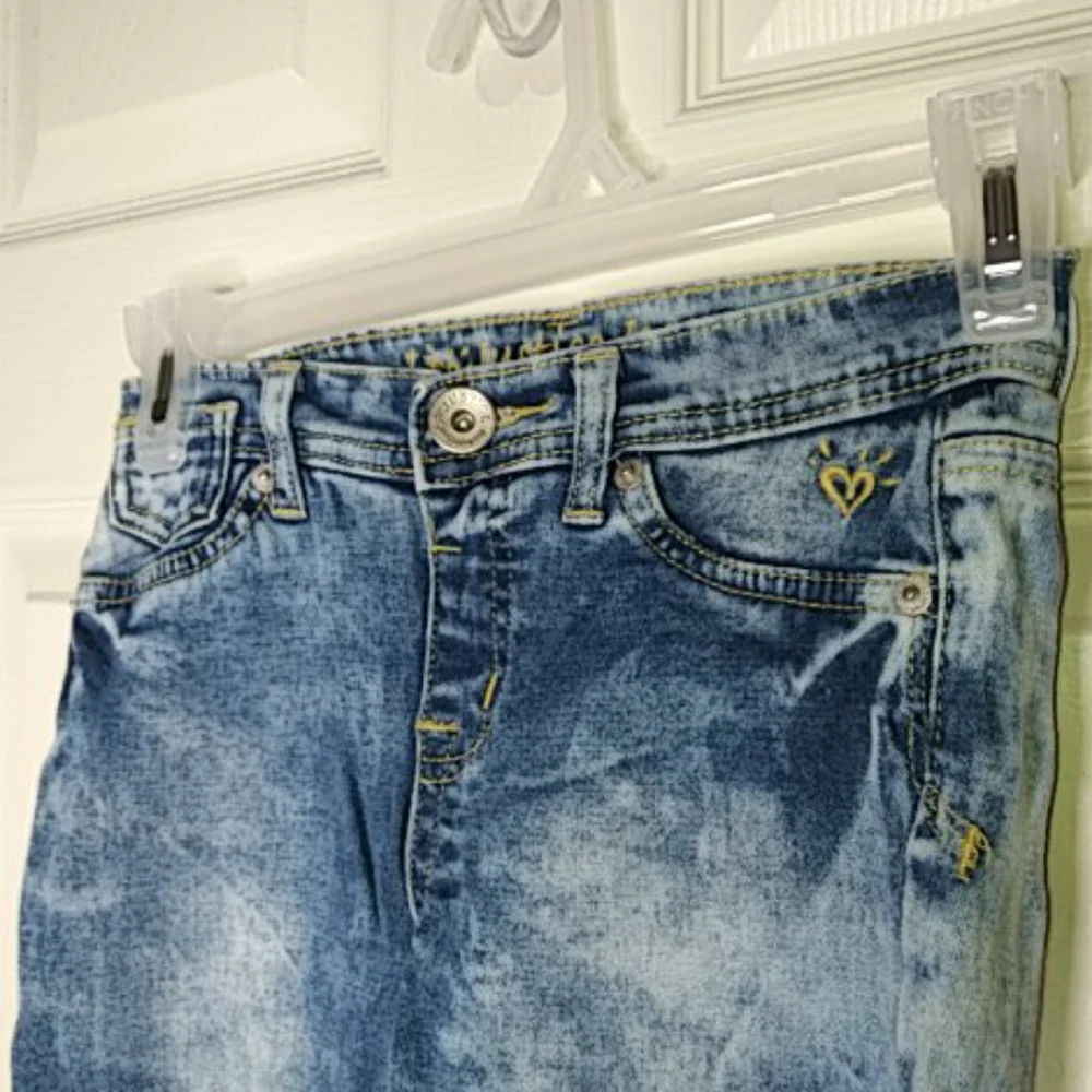 Justice Stretch Skinny Jeans Light Wash 12 Slim